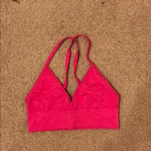 V neck sports bra